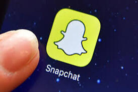 Snapchat logo on mobile device