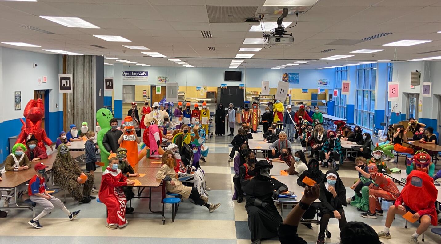 MS Students in costume
